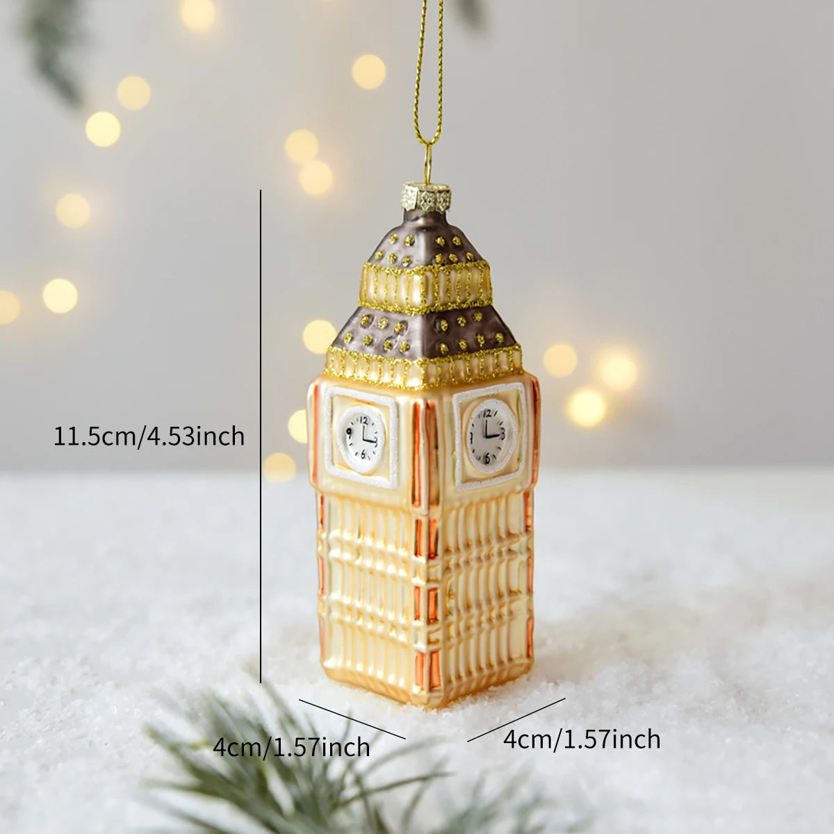 Christmas Glass Snowman Mailbox Ornament