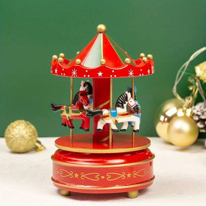 Classic Christmas Carousel Music Box