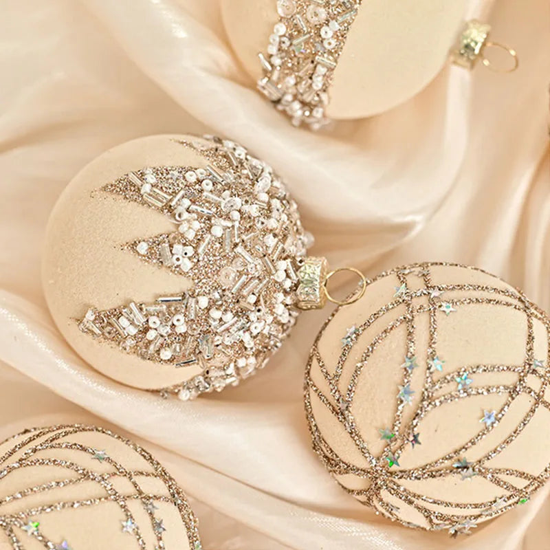 Luxury Velvet Christmas Baubles – 12pcs
