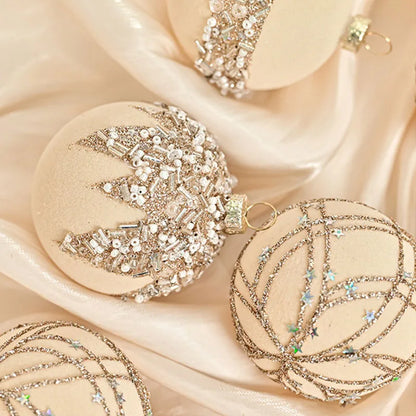 Luxury Velvet Christmas Baubles – 12pcs