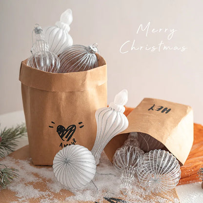 Elegant Transparent Glass Christmas Bauble