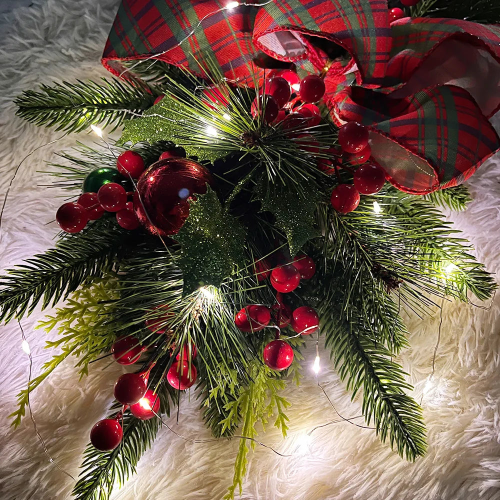 Christmas Stair Wreath with or without Lights