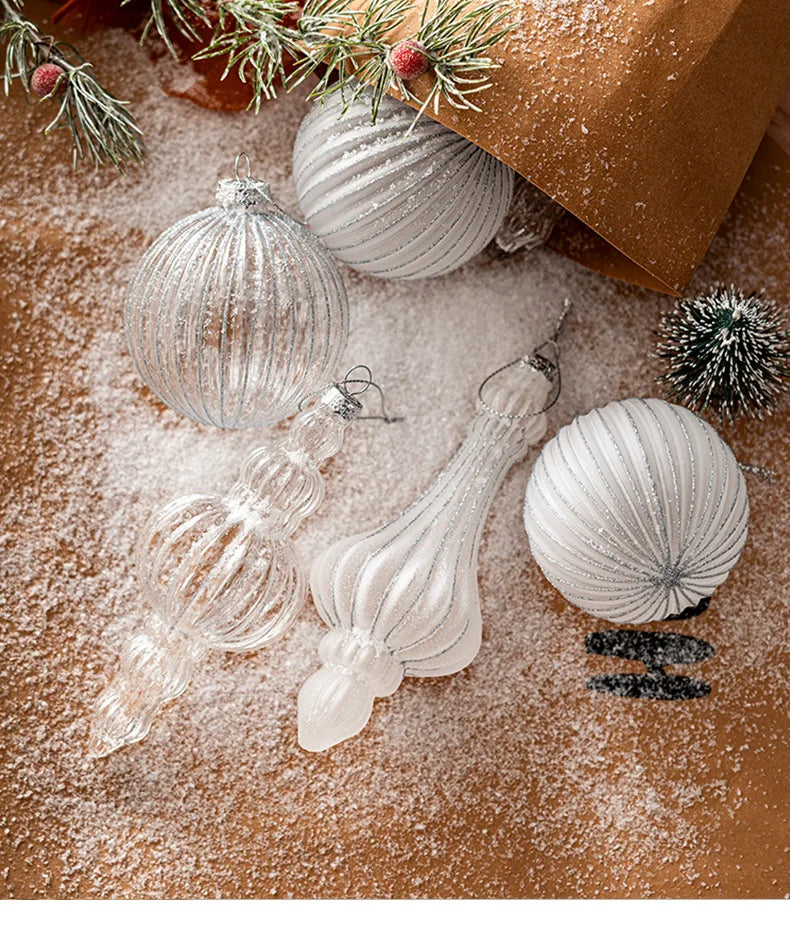 Elegant Transparent Glass Christmas Bauble