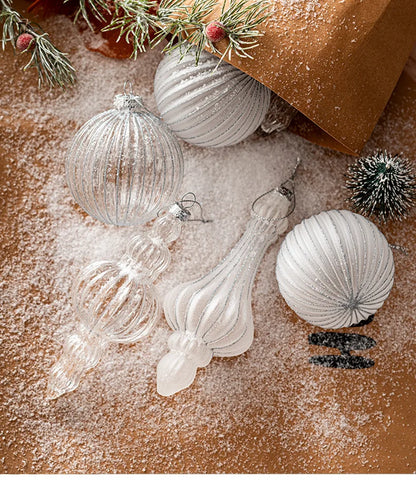 Elegant Transparent Glass Christmas Bauble