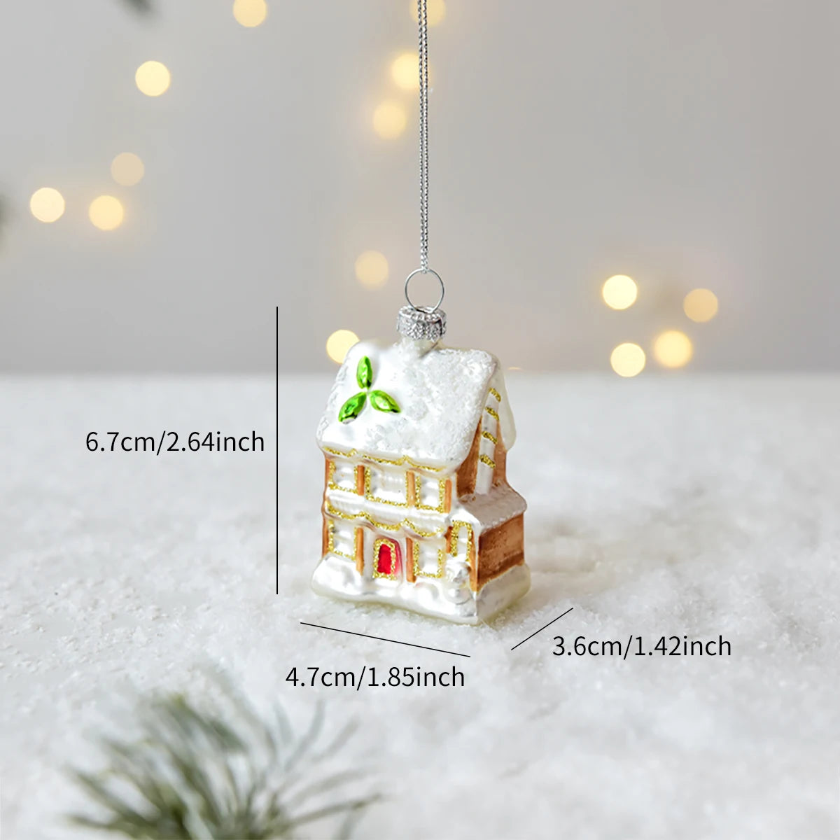 Christmas Glass Snowman Mailbox Ornament
