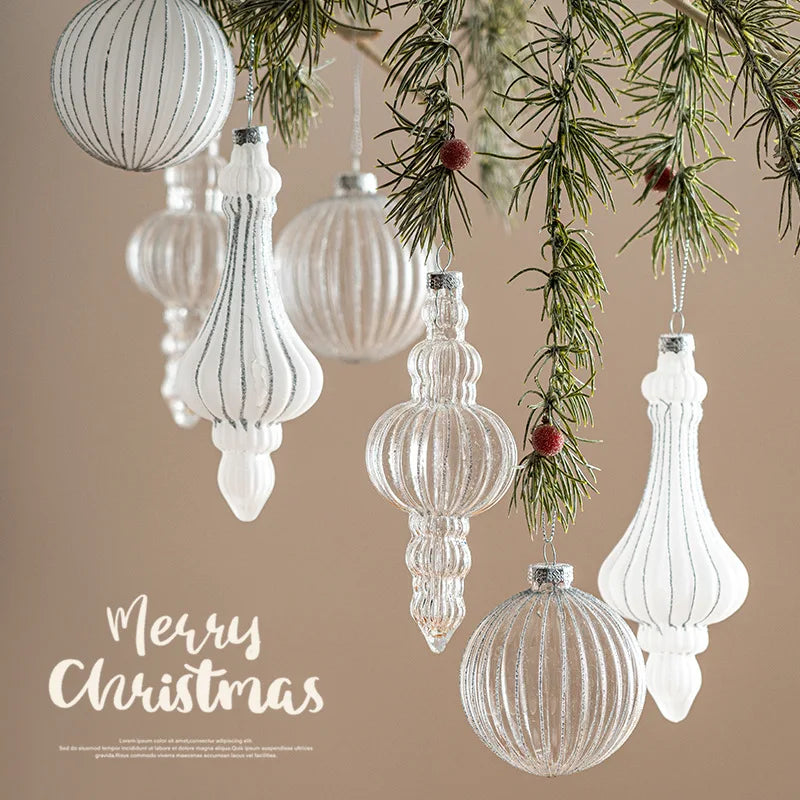 Elegant Transparent Glass Christmas Bauble