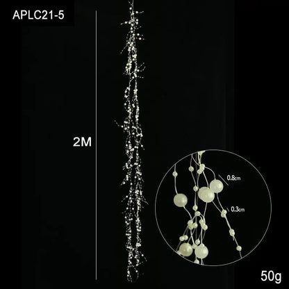 Luxury Pearl & Crystal Christmas Garland