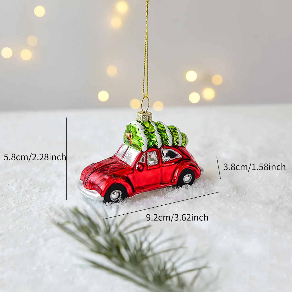 Christmas Glass Snowman Mailbox Ornament