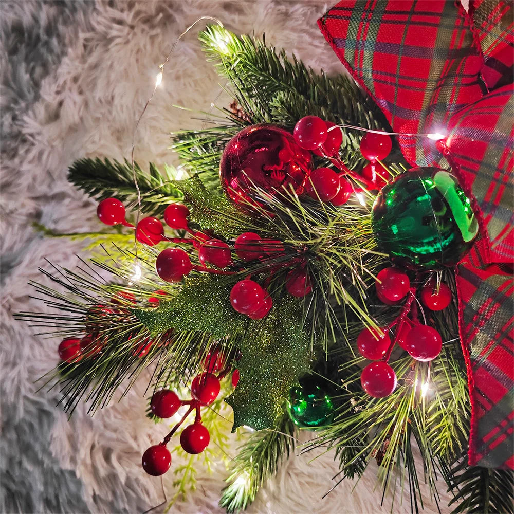 Christmas Stair Wreath with or without Lights