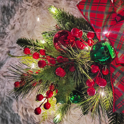 Christmas Stair Wreath with or without Lights