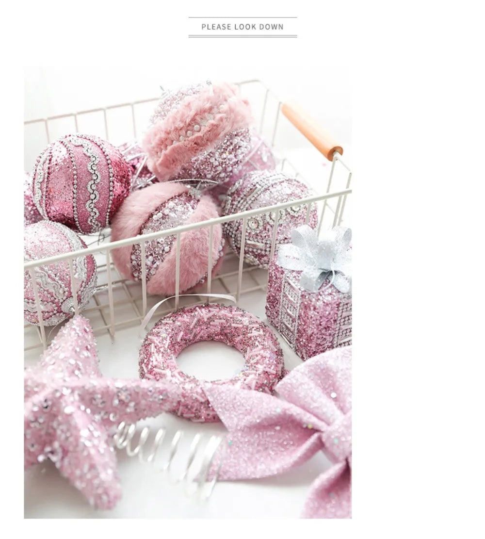 Pink Christmas Elegance Ornaments