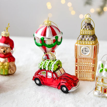 Christmas Glass Snowman Mailbox Ornament