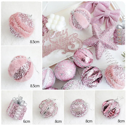 Pink Christmas Elegance Ornaments
