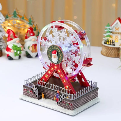 Santa Claus Spinning Light Up Ferris Wheel