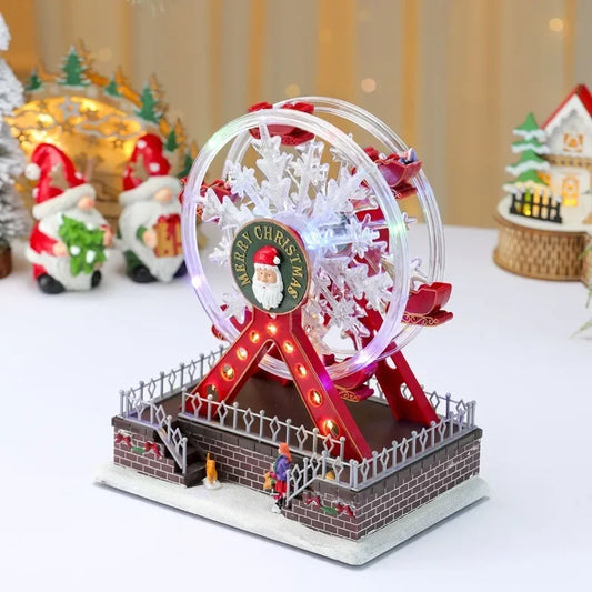 Santa Claus Spinning Light Up Ferris Wheel