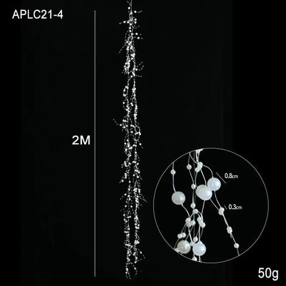 Luxury Pearl & Crystal Christmas Garland