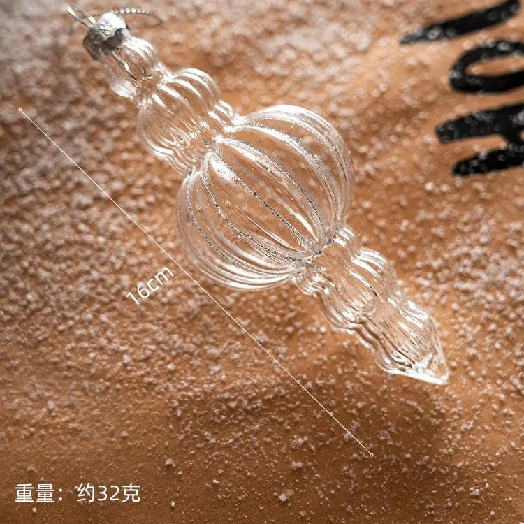 Elegant Transparent Glass Christmas Bauble