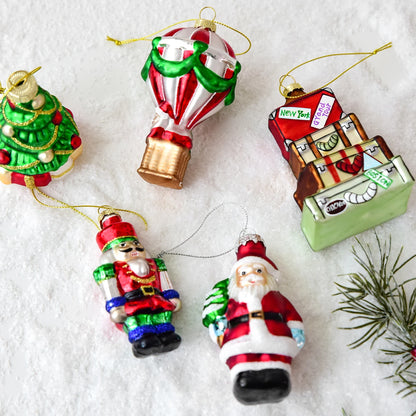 Christmas Glass Snowman Mailbox Ornament