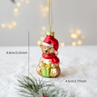 Christmas Glass Snowman Mailbox Ornament