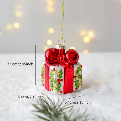 Christmas Glass Snowman Mailbox Ornament