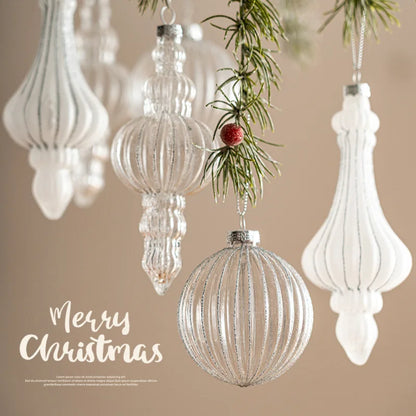 Elegant Transparent Glass Christmas Bauble