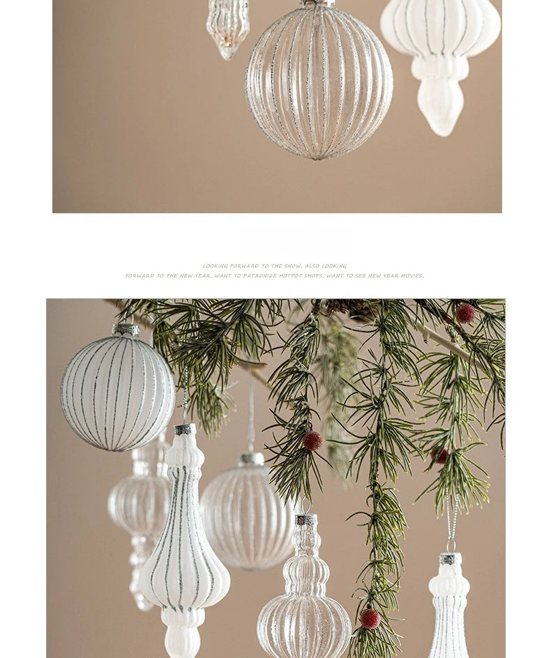Elegant Transparent Glass Christmas Bauble