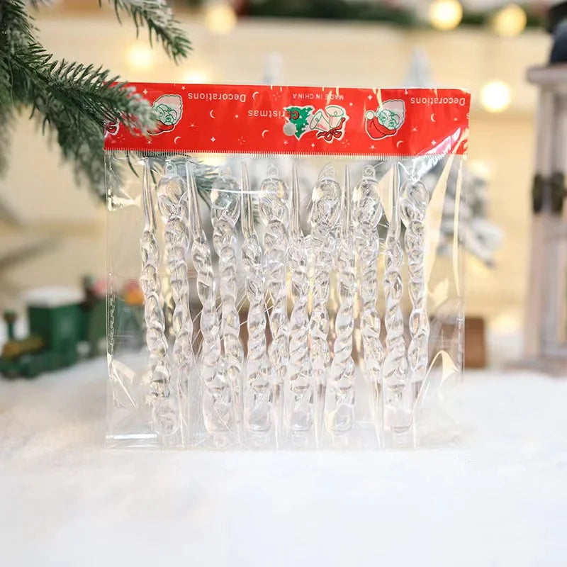 Crystal Clear Icicle Ornaments