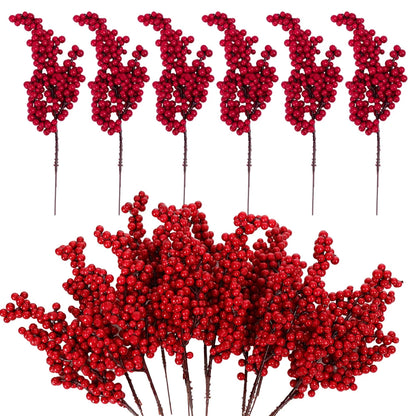 Luxury Red Berry Stems
