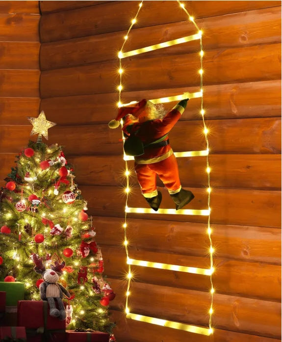LED Santa Climbing Ladder