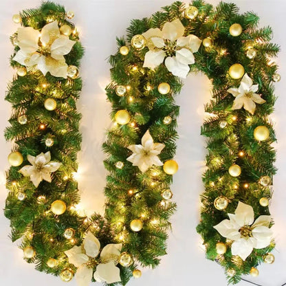 Luxury 2.7m LED Christmas Wreath with Lights