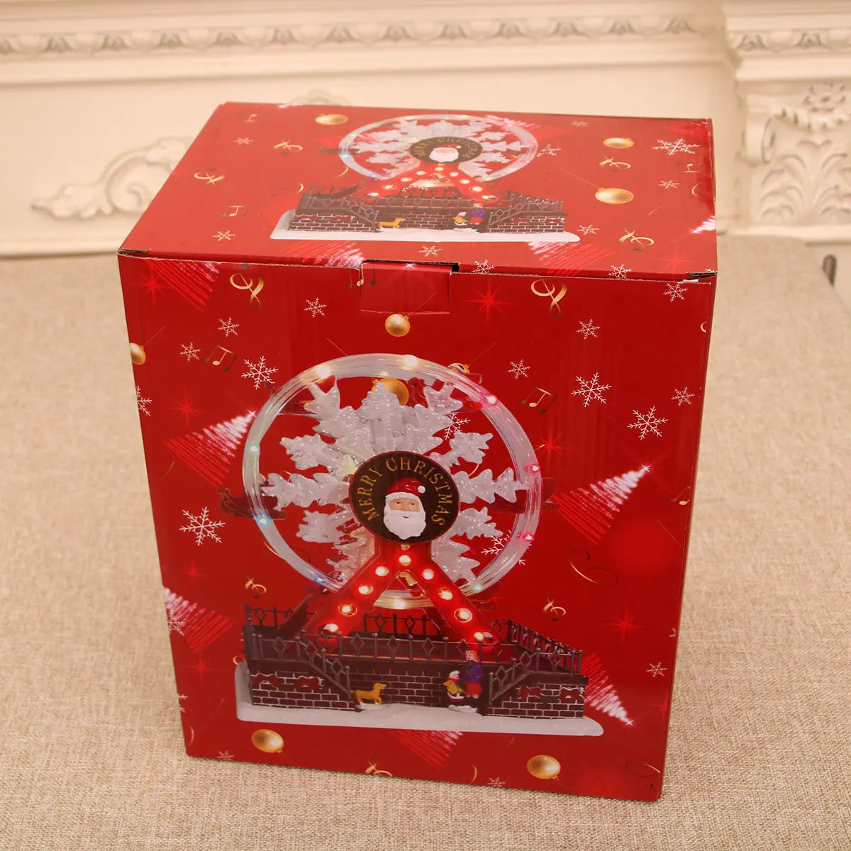 Santa Claus Spinning Light Up Ferris Wheel