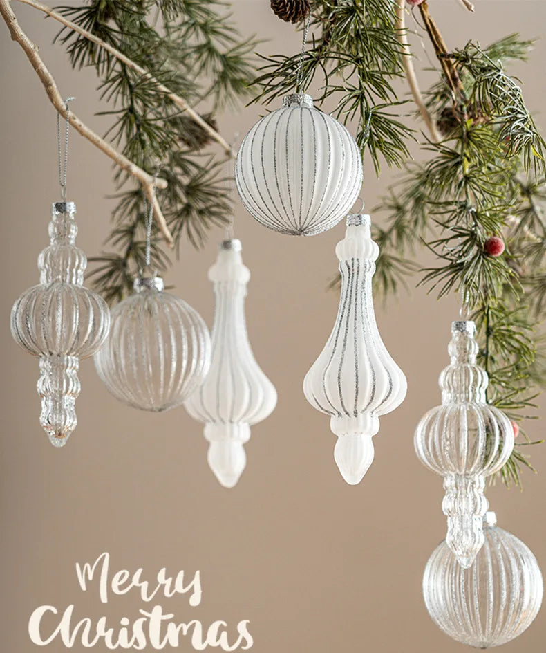 Elegant Transparent Glass Christmas Bauble