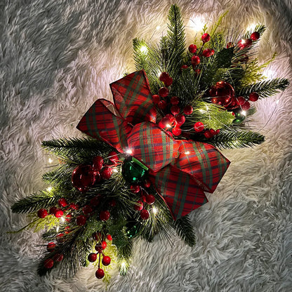 Christmas Stair Wreath with or without Lights