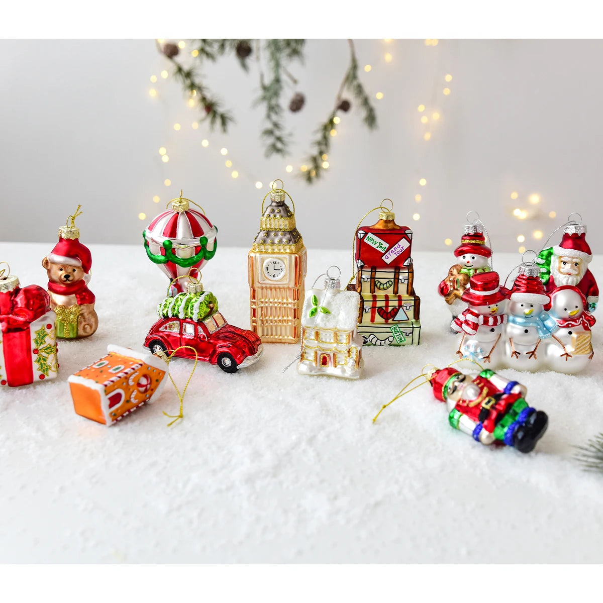 Christmas Glass Snowman Mailbox Ornament