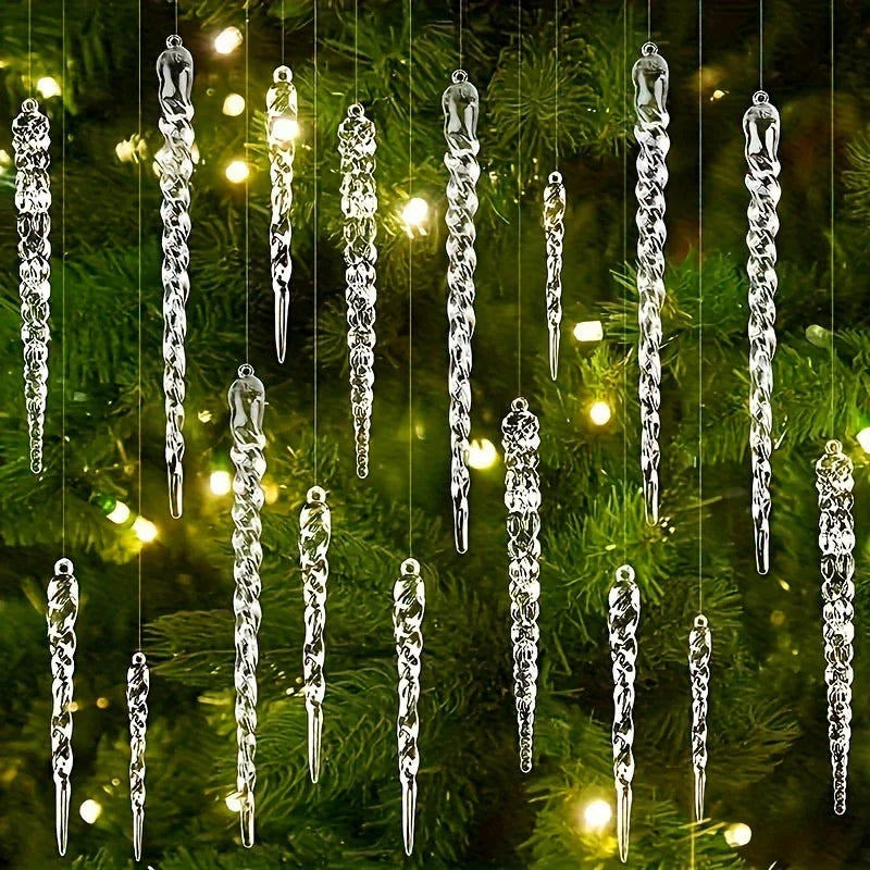 Crystal Clear Icicle Ornaments