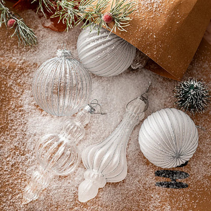 Elegant Transparent Glass Christmas Bauble