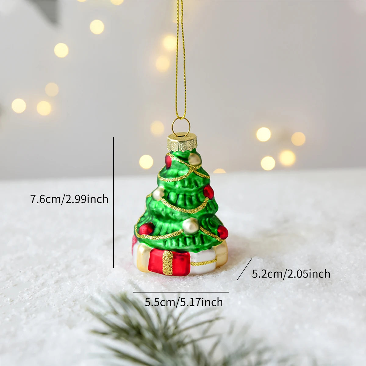 Christmas Glass Snowman Mailbox Ornament