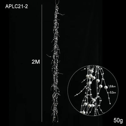 Luxury Pearl & Crystal Christmas Garland