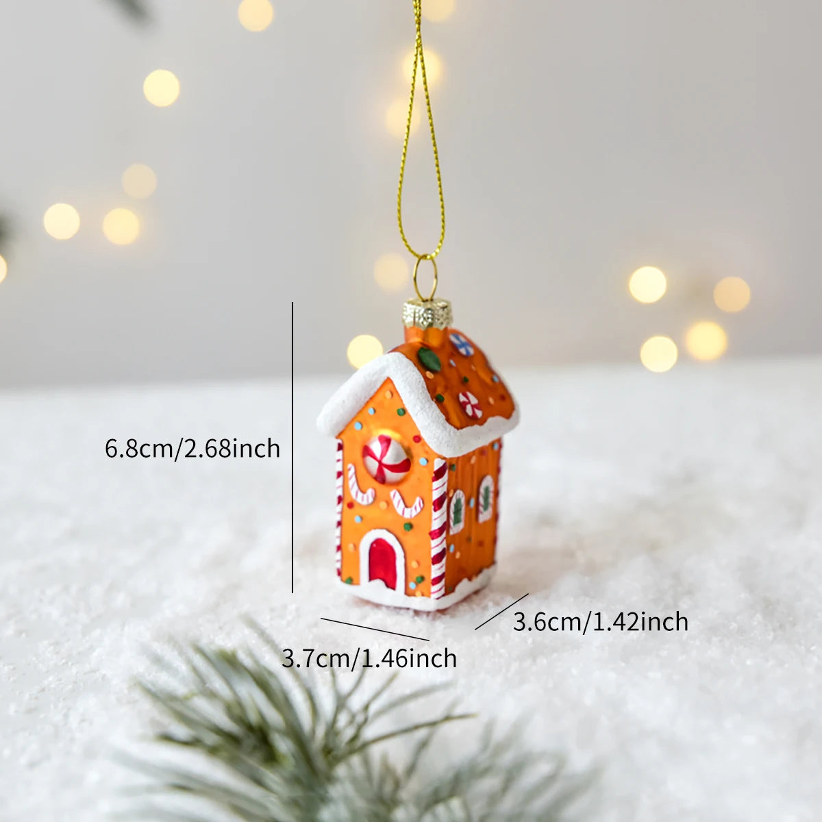 Christmas Glass Snowman Mailbox Ornament
