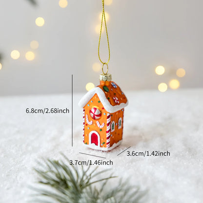 Christmas Glass Snowman Mailbox Ornament