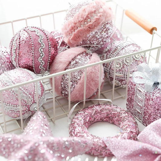 Pink Christmas Elegance Ornaments