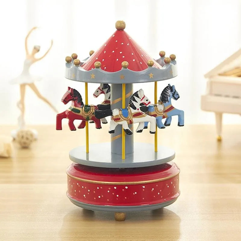 Classic Christmas Carousel Music Box