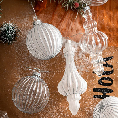 Elegant Transparent Glass Christmas Bauble